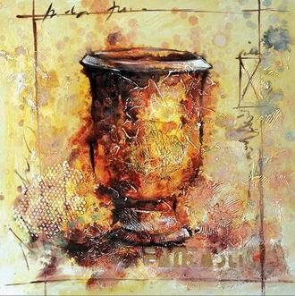 Textured Utensils oil painting